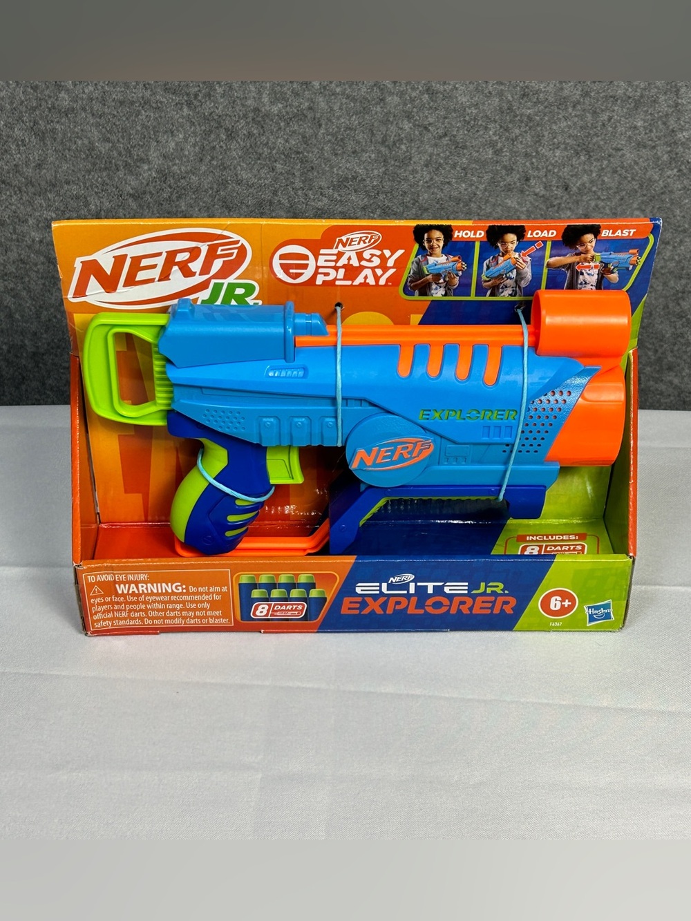 Nerf Elite Jr. Explorer Easy Play Blaster With 8 Darts Toy Nerf Gun Brand New